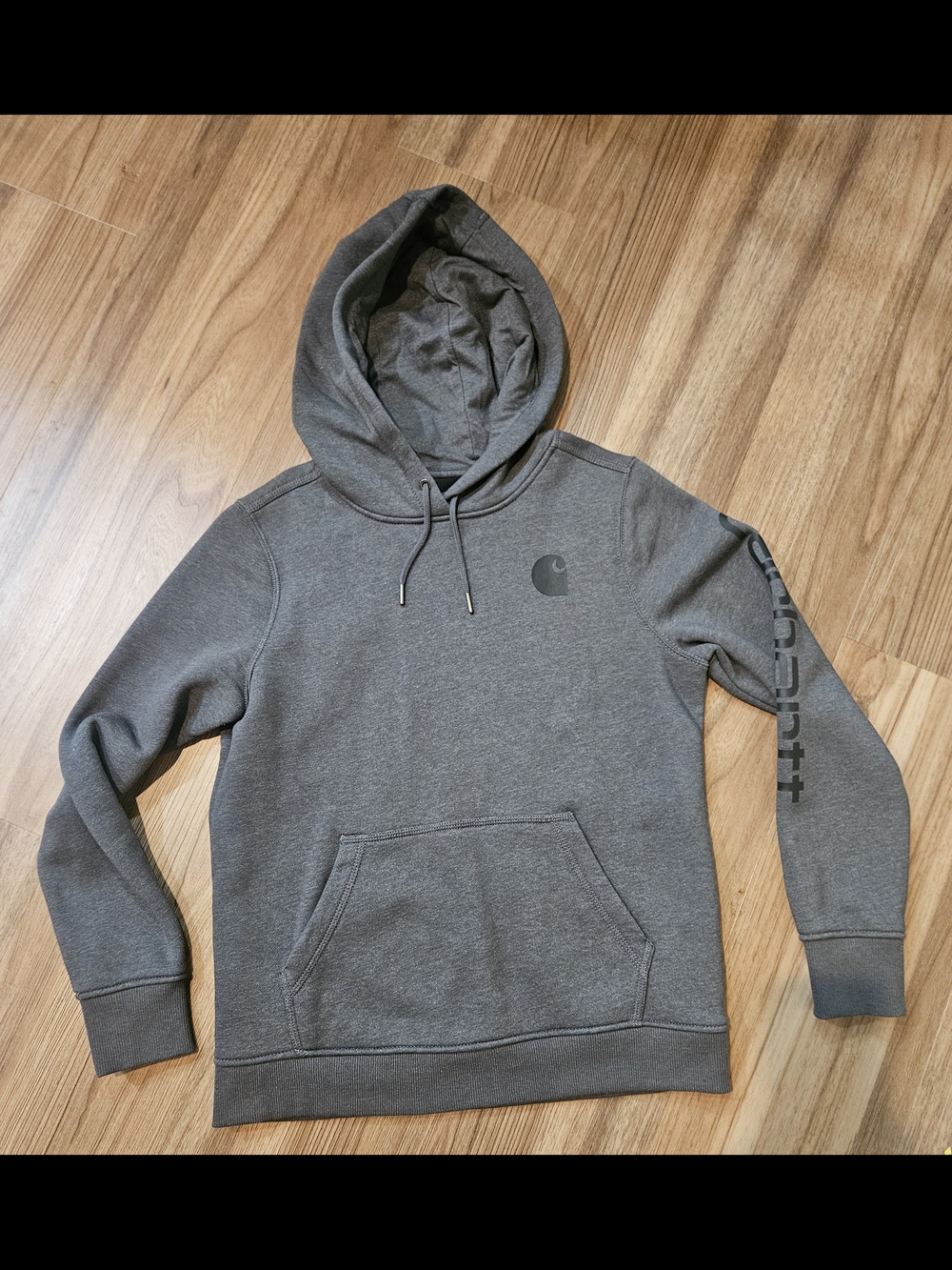 Women's Carhartt Charcoal  Hooded Sweatshirt / Hoodie Size MED